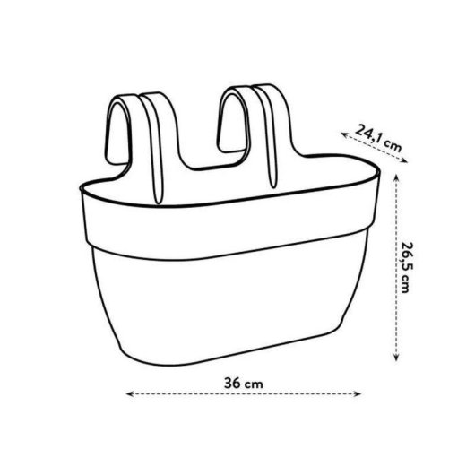 Balconniere Elho Vibia Campana Easy Hanger Blanc Seda 5,8 L