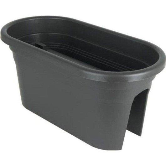 Jardiniere Venezia Artevasi Balcon 30x60x27 cm Gris Anthracite