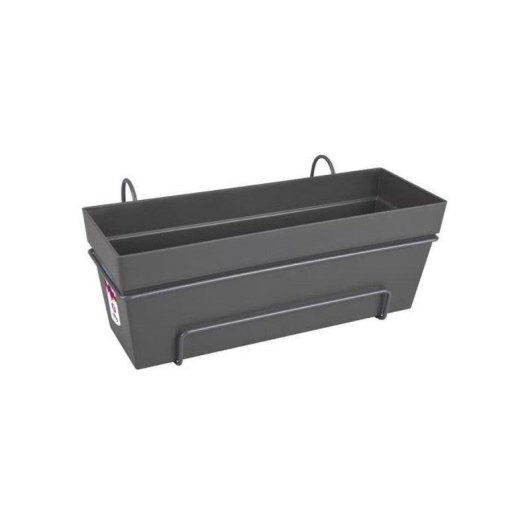 Jardinière de Balcon Elho Loft Urban Allin1 Noire avec Réservoir d’Eau Intégré