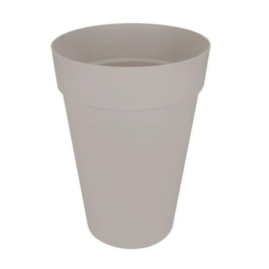 Jardinière Elho Loft Urban ronde grise avec réservoir d'eau intégré 34 cm