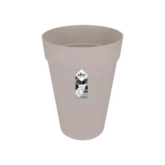Jardinière Elho Loft Urban ronde grise avec réservoir d'eau intégré 34 cm