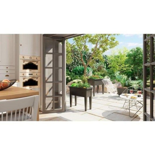 Table de culture surlevee Artevasi Venezia 39x80x69 cm Gris anthracite mate 58 L