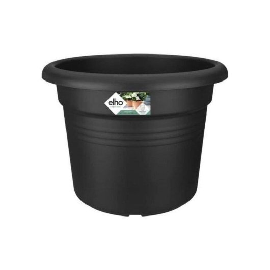 Jardinière Elho Green Basics Cylindrique 65 cm Noire 92 L Extérieur