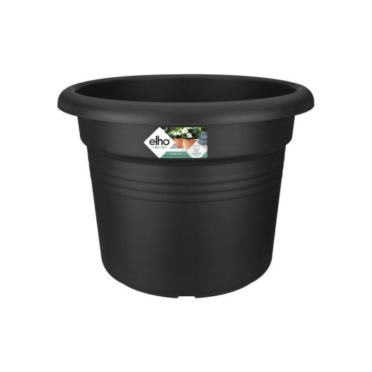 Jardinière Elho Green Basics Cylindrique 65 cm Noire 92 L Extérieur