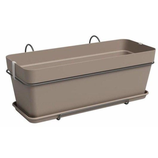 Jardiniere Artevasi Capri Taupe Plastique 14 L Reserve Eau