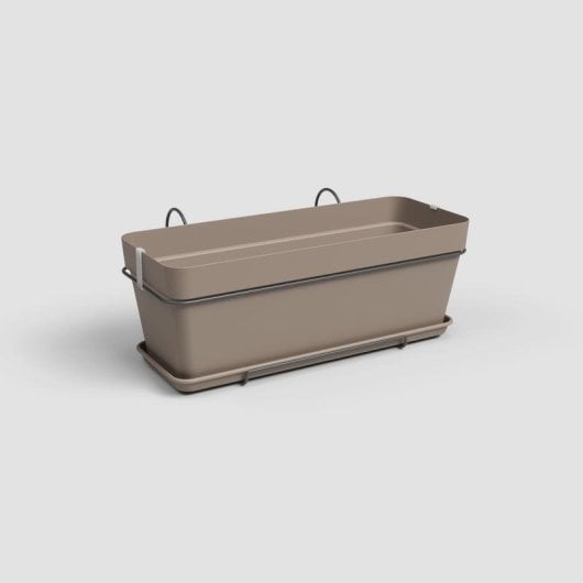 Jardiniere Artevasi Capri Taupe Plastique 14 L Reserve Eau