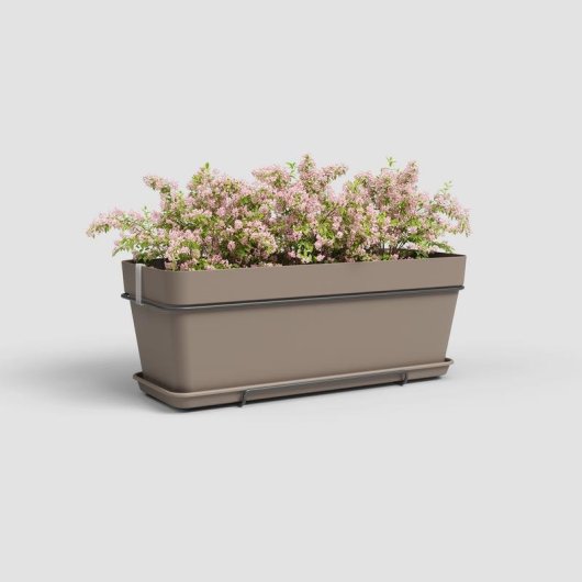 Jardiniere Artevasi Capri Taupe Plastique 14 L Reserve Eau