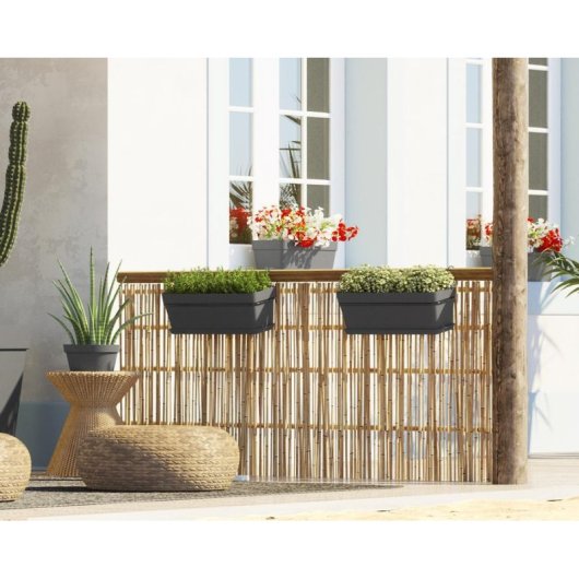 Jardiniere Artevasi Capri Taupe Plastique 14 L Reserve Eau