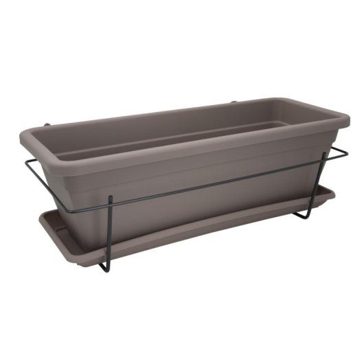 Jardiniere Venezia Balcon Rectangulaire Taupe 10 L Artevasi