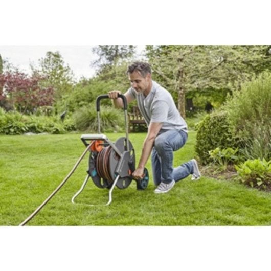 Carrete de manguera de jardín Gardena CleverRoll L 100 m Resistente al hielo