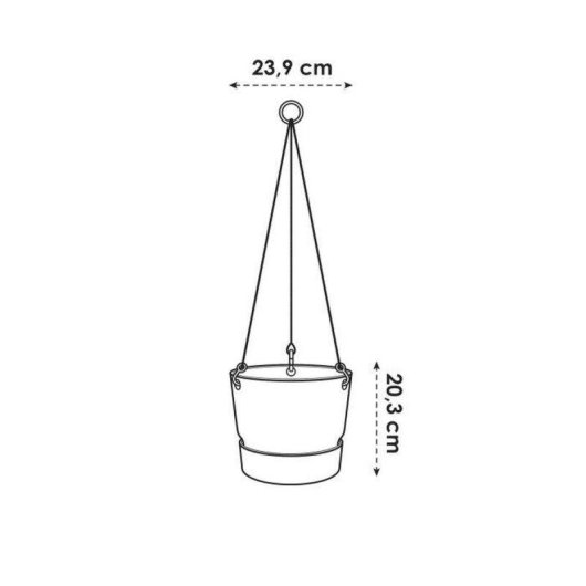 Pot suspendu Greenville Elho 24 cm Vert Feuille 6,4 L