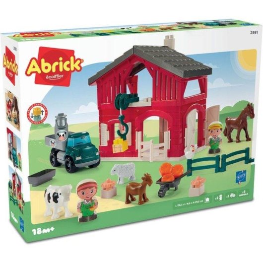 Set di costruzione Ecoiffier ABRICK 2981 Animali Contadini