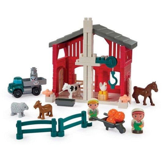 Set di costruzione Ecoiffier ABRICK 2981 Animali Contadini
