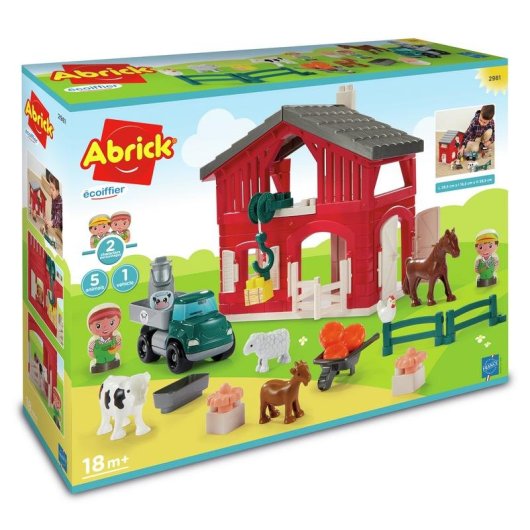 Set di costruzione Ecoiffier ABRICK 2981 Animali Contadini