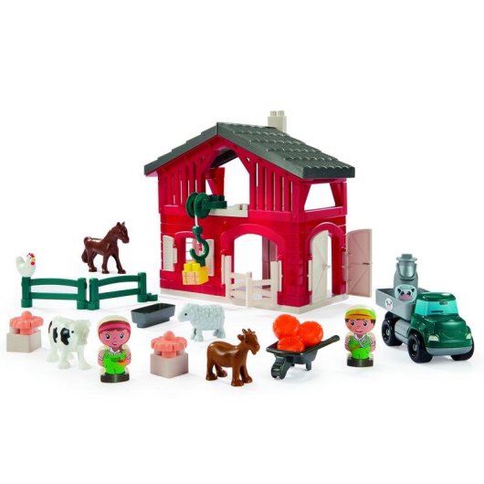 Set di costruzione Ecoiffier ABRICK 2981 Animali Contadini