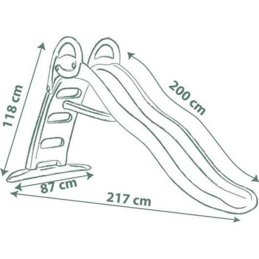 Toboggan Exterieur Life Funny Smoby Double Onde 2m