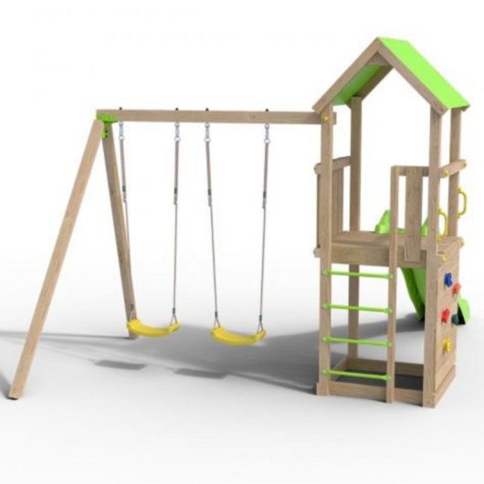 Parc de jeux en bois Trigano Smart Xperience avec toboggan