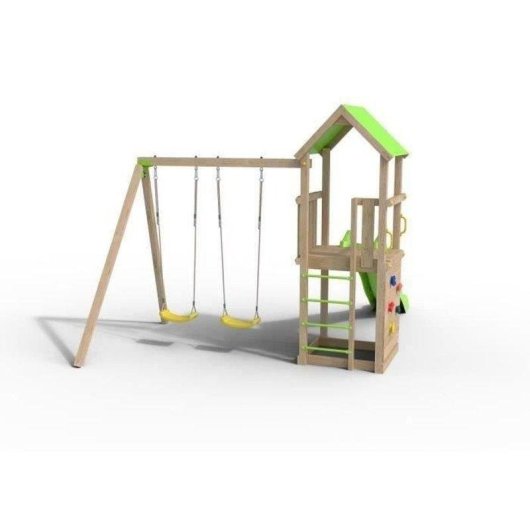 Parc de jeux en bois Trigano Smart Xperience avec toboggan