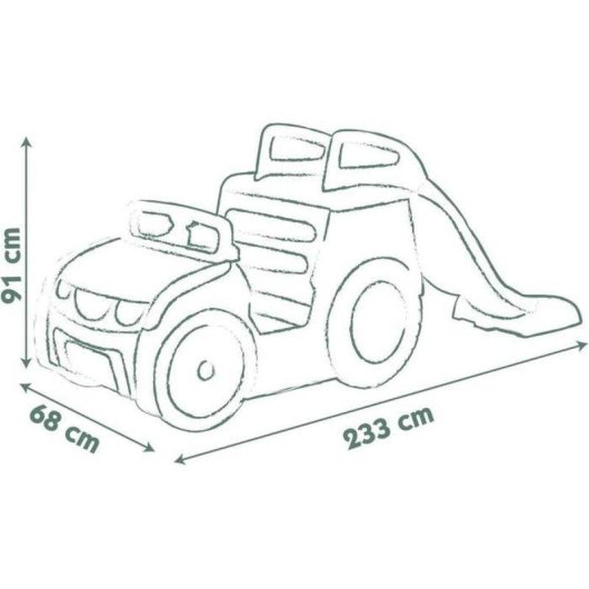 Vehicule de jeu Smoby Life Adventure Car Toboggan 1,5 m