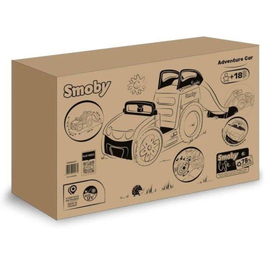 Vehicule de jeu Smoby Life Adventure Car Toboggan 1,5 m