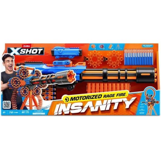 Motorgesteuerte Dart-Lanze Zuru XSHOT Insanity Rage Fire mit Stativ
