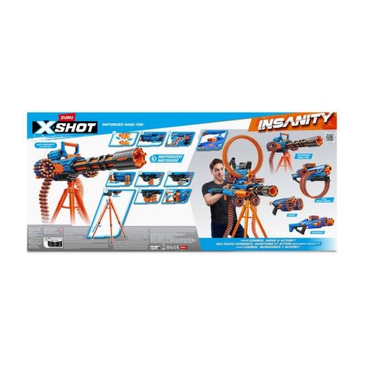 Motorgesteuerte Dart-Lanze Zuru XSHOT Insanity Rage Fire mit Stativ