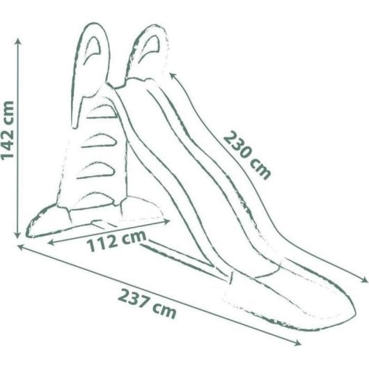 Toboggan Lifetoboggan XL Smoby Esterno Anti-UV Onda Doppia 2,30 m