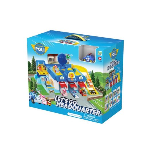 Garage Playset Silverlit Robocar Poli HQ Le QG avec ascenseur