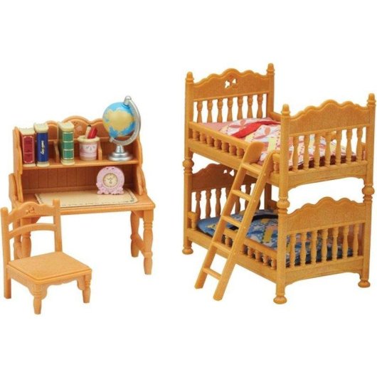 Jeu Sylvanian Families 5338 Chambre enfant avec lits et bureau