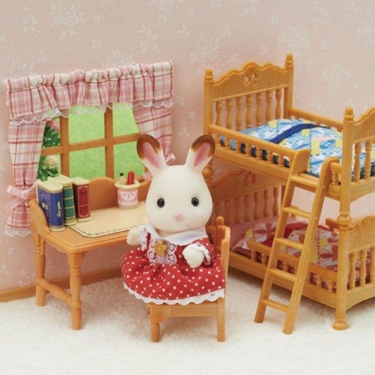 Jeu Sylvanian Families 5338 Chambre enfant avec lits et bureau