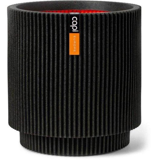 Macetero Capi Europe Groove NL Negro 44 x 46 cm