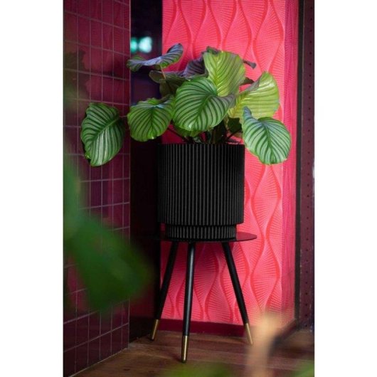 Macetero Capi Europe Groove NL Negro 44 x 46 cm