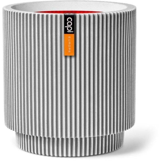 Macetero Capi Groove NL Marfil 44x46 cm Resistente Heladas UV