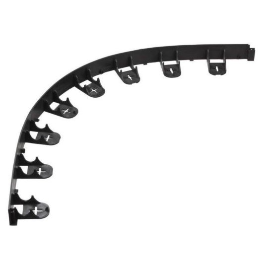 Bordura de Jardim Nature Reciclada Preta Set de 4 segmentos 100x4,5 cm