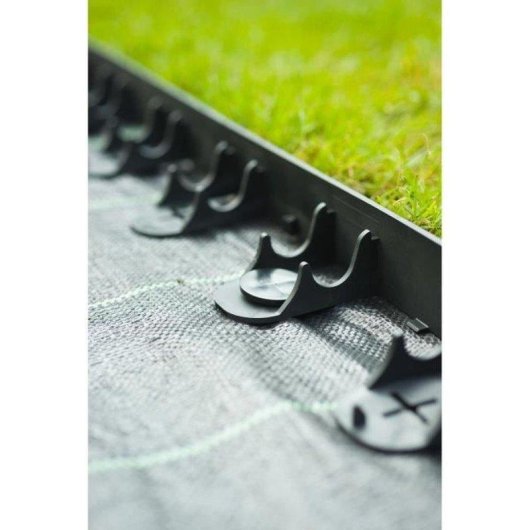 Bordura de Jardim Nature Reciclada Preta Set de 4 segmentos 100x4,5 cm