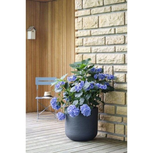 Pot rond EDA Volcania UP Anthracite diametre 50 cm