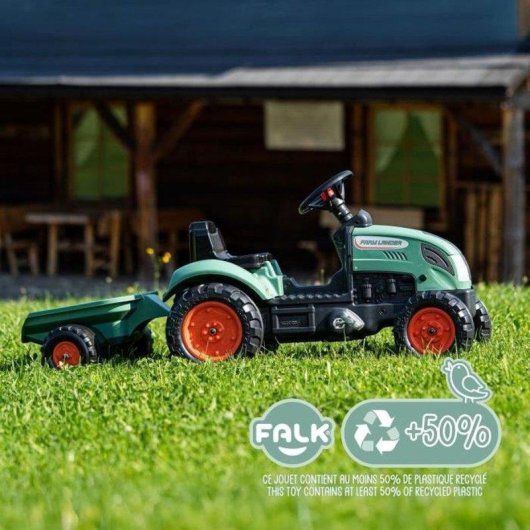 Tracteur a pedales Falk Farm Lander remorque
