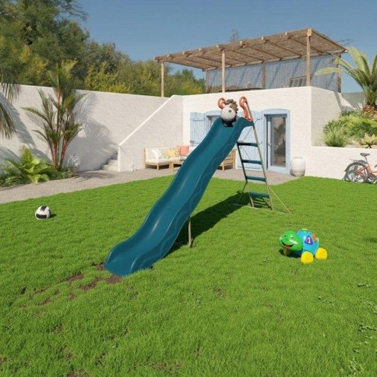 Toboggan Trigano Actou Bleu 3 m Exterieur Plateforme Antiderapante