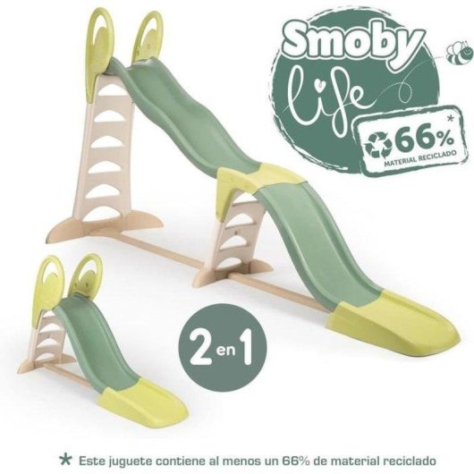 Toboggan exterieur 2 en 1 Smoby Life Triple Ondes