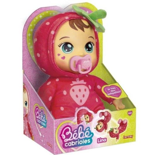 Peluche Lina La Fraise Cabrioles Lansay mit Schnuller