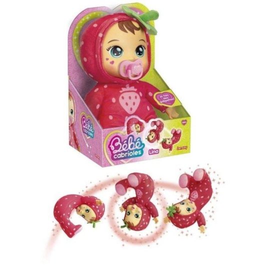 Peluche Lina La Fraise Cabrioles Lansay mit Schnuller
