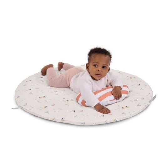 Tapete de jogo Ingenuity Cozy Spot com arco de madeira desmontavel e 5 brinquedos