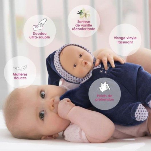 Muñeca de peluche Corolle Babipouce Marine aroma a vainilla 28 cm