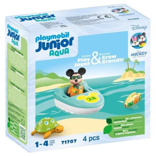 Conjunto de Figuras Playmobil 71707 Barco Aqua Flutuante Mickey