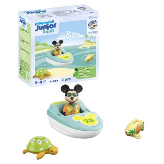 Conjunto de Figuras Playmobil 71707 Barco Aqua Flutuante Mickey