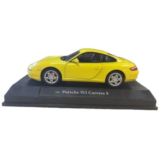 Modelo em escala Caravan Porsche 911 Carrera S Coupé Amarelo 1:24