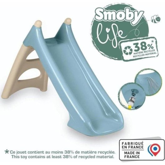 Tobogán de jardín Smoby Life XS Azul 90 cm escalera desmontable Anti-UV