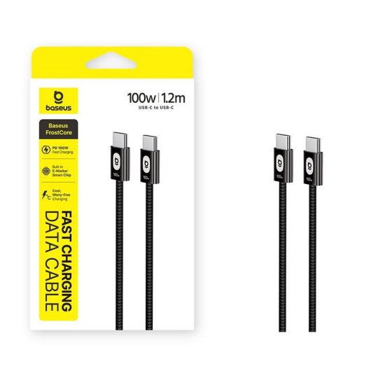Cable USB-C Baseus FrostCore 100W 1,2 m Noir
