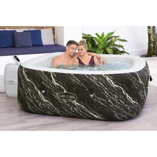 Spa gonflable Bestway Lay-Z-Spa Hollywood Luxe AirJet carre 4-6 personnes