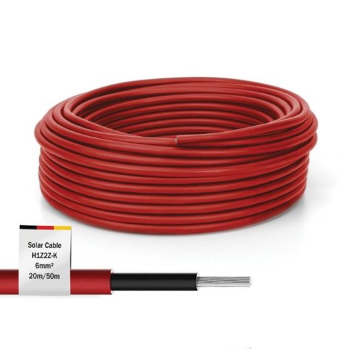 Câble Digitus DK-SCIC6R-0500 50m 6mm2 Rouge 1500V CC XLPO